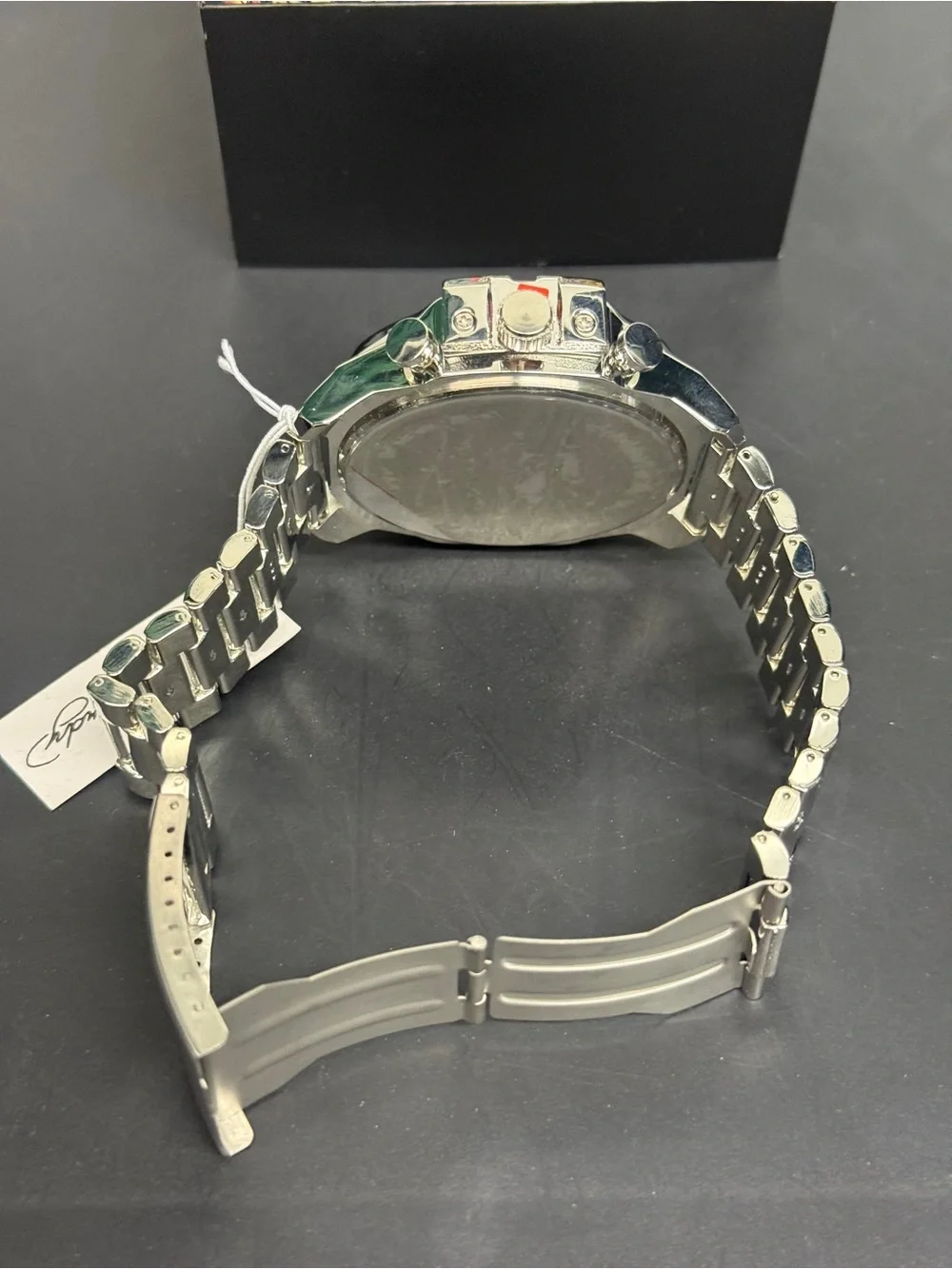 Ed Hardy Silver Watch with Blue Dial in Branded Box